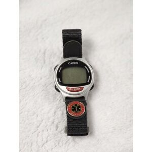 CADEX 12 Alarm Watch - Digital Medical ID - Silver Needs Battery Senior Medical